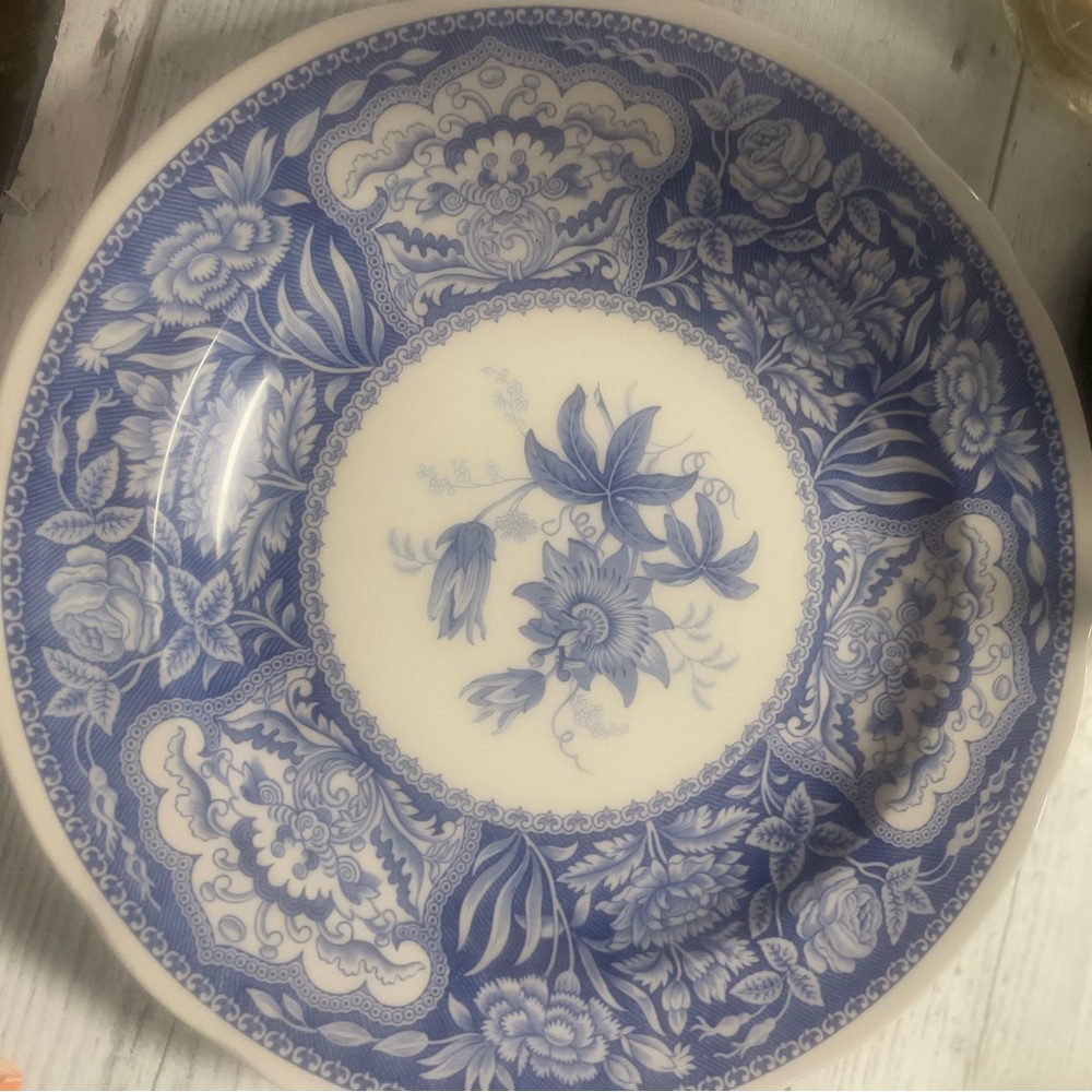 Spode Blue and White Floral Dinner Plate